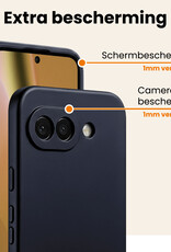 Nomfy Nomfy Google Pixel 10a Hoesje Siliconen - Donkerblauw - 2 PACK