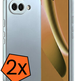 Nomfy Nomfy Google Pixel 10a Hoesje Siliconen - Lichtblauw - 2 PACK