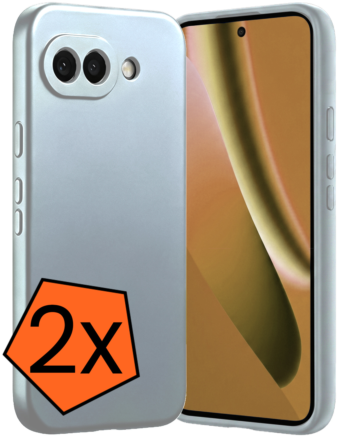 Nomfy Nomfy Google Pixel 10a Hoesje Siliconen - Lichtblauw - 2 PACK