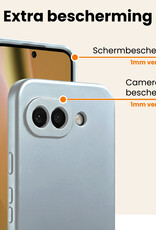 Nomfy Nomfy Google Pixel 10a Hoesje Siliconen - Lichtblauw - 2 PACK
