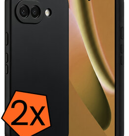 Nomfy Nomfy Google Pixel 10a Hoesje Siliconen - Zwart - 2 PACK