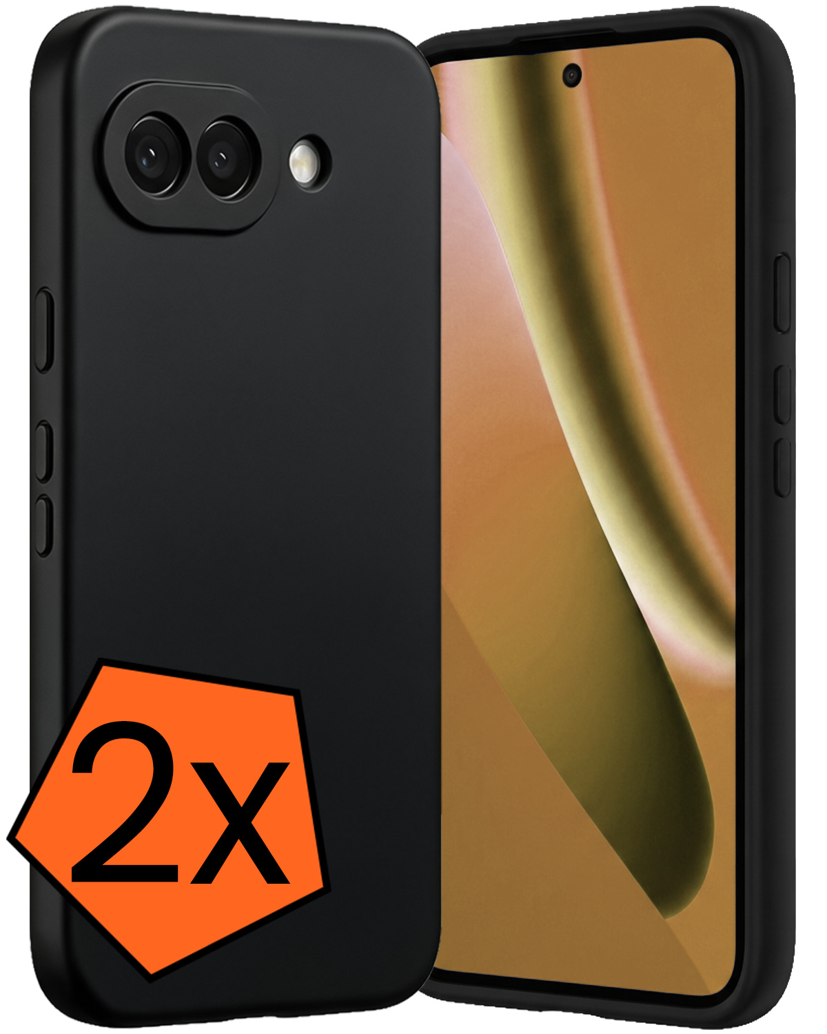 Nomfy Nomfy Google Pixel 10a Hoesje Siliconen - Zwart - 2 PACK