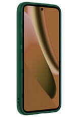 Nomfy Nomfy Google Pixel 10a Hoesje Siliconen Met Screenprotector - Donkergroen