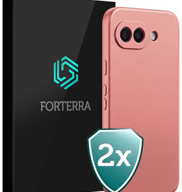 Forterra Forterra Google Pixel 10a Hoesje Siliconen - Lichtroze - 2 PACK