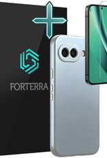 Forterra Forterra Google Pixel 10a Hoesje Siliconen Met Screenprotector - Lichtblauw