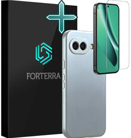 Forterra Forterra Google Pixel 10a Hoesje Siliconen Met Screenprotector - Lichtblauw