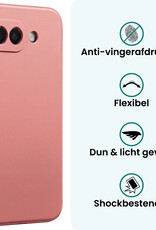 Forterra Forterra Google Pixel 10a Hoesje Siliconen Met 2x Screenprotector - Lichtroze