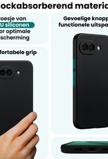Forterra Forterra Google Pixel 10a Hoesje Siliconen Met 2x Screenprotector - Zwart