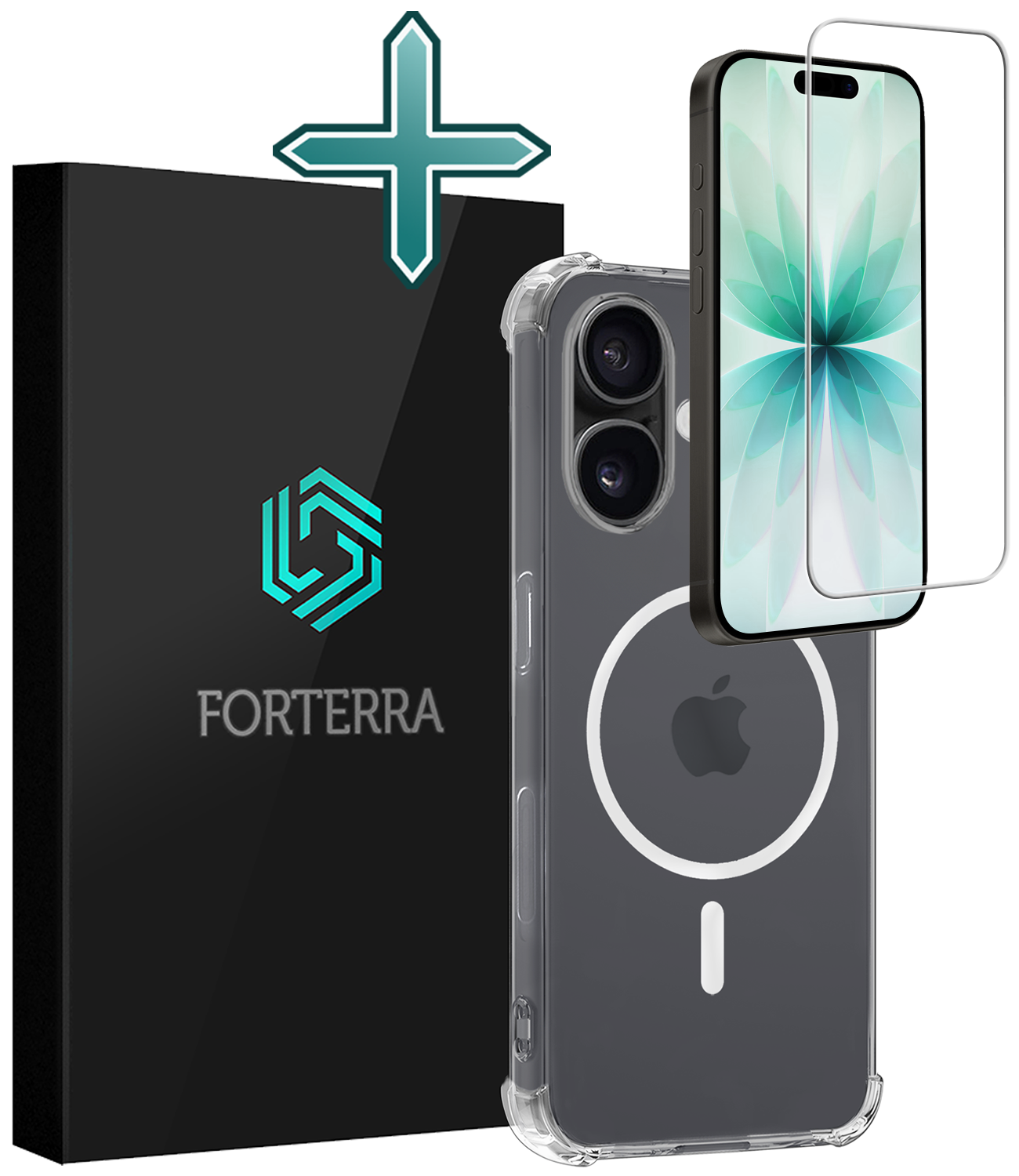 Forterra Forterra iPhone 17 Magsafe Hoesje Transparant Met Screenprotector