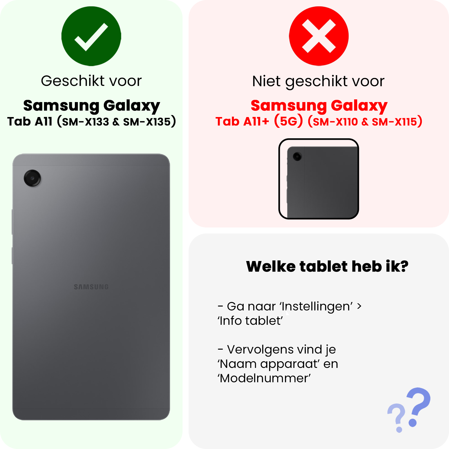 Nomfy Nomfy Samsung Galaxy Tab A11 Hoes Met Screenprotector - Rose Goud