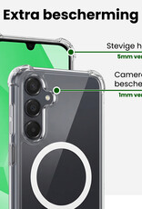 BASEY. BASEY. Samsung Galaxy A16 Magsafe Hoesje Transparant Met Screenprotector
