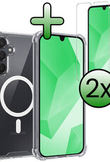 BASEY. BASEY. Samsung Galaxy A16 Magsafe Hoesje Transparant Met 2x Screenprotector