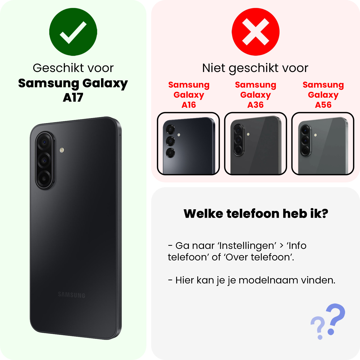 BASEY. BASEY. Samsung Galaxy A17 Magsafe Hoesje Zwart Met Screenprotector