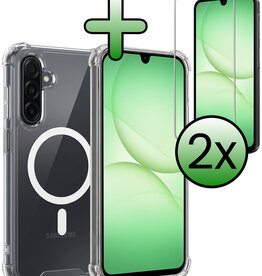 BASEY. BASEY. Samsung Galaxy A17 Magsafe Hoesje Transparant Met 2x Screenprotector