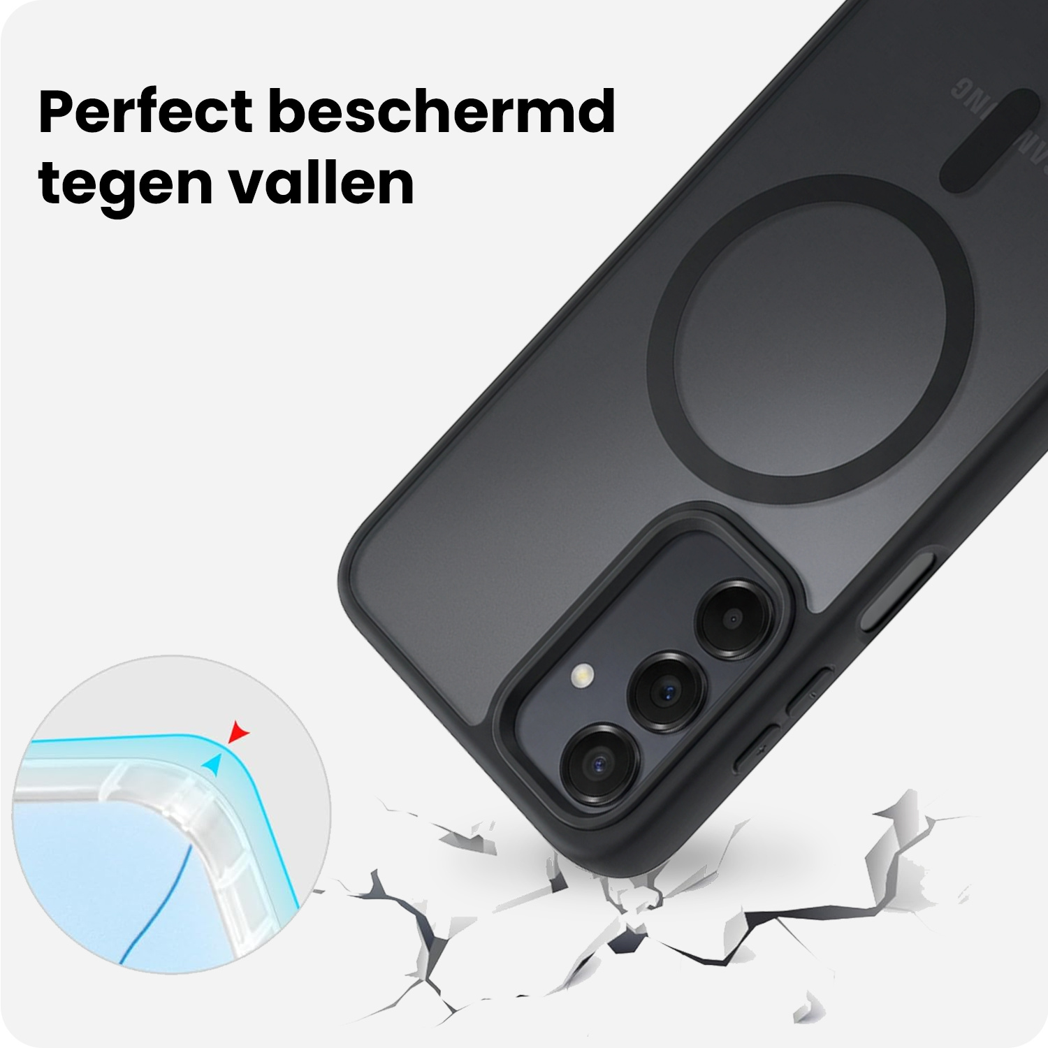 BASEY. BASEY. Samsung Galaxy A25 Magsafe Hoesje - Zwart