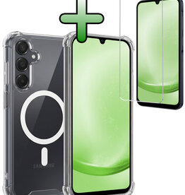BASEY. BASEY. Samsung Galaxy A25 Magsafe Hoesje Transparant Met Screenprotector