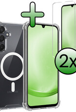 BASEY. BASEY. Samsung Galaxy A25 Magsafe Hoesje Transparant Met 2x Screenprotector