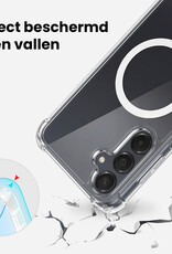 BASEY. BASEY. Samsung Galaxy A25 Magsafe Hoesje Transparant Met 2x Screenprotector