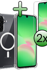 BASEY. BASEY. Samsung Galaxy A26 Magsafe Hoesje Transparant Met 2x Screenprotector