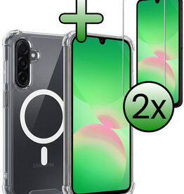 BASEY. BASEY. Samsung Galaxy A26 Magsafe Hoesje Transparant Met 2x Screenprotector