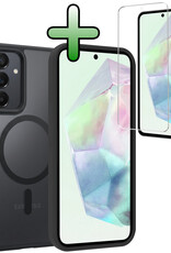 BASEY. BASEY. Samsung Galaxy A35 Magsafe Hoesje Zwart Met Screenprotector