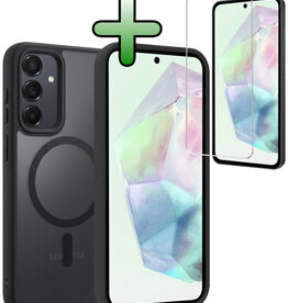 BASEY. BASEY. Samsung Galaxy A35 Magsafe Hoesje Zwart Met Screenprotector
