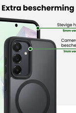 BASEY. BASEY. Samsung Galaxy A35 Magsafe Hoesje Zwart Met Screenprotector
