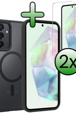 BASEY. BASEY. Samsung Galaxy A35 Magsafe Hoesje Zwart Met 2x Screenprotector