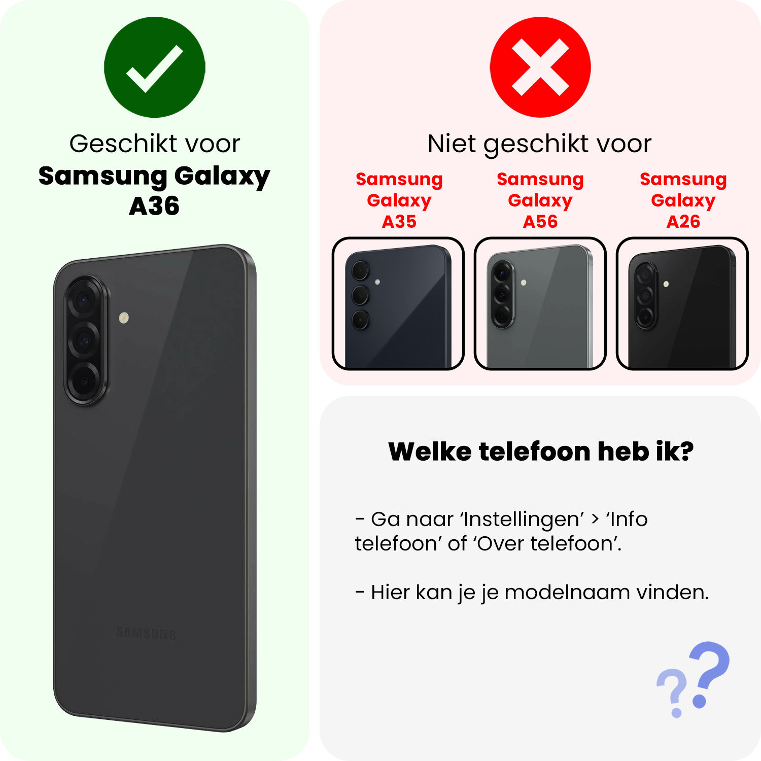 BASEY. BASEY. Samsung Galaxy A36 Magsafe Hoesje Zwart Met Screenprotector