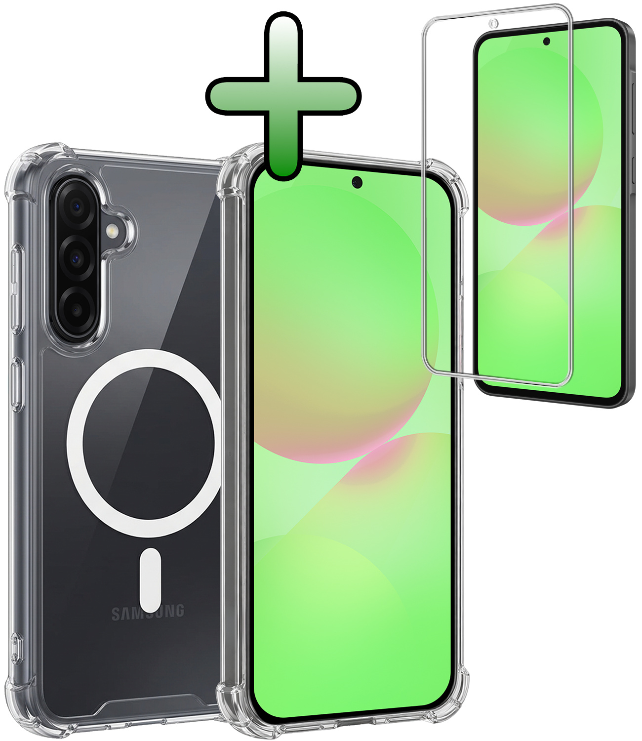 BASEY. BASEY. Samsung Galaxy A36 Magsafe Hoesje Transparant Met Screenprotector
