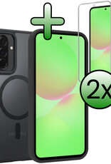 BASEY. BASEY. Samsung Galaxy A36 Magsafe Hoesje Zwart Met 2x Screenprotector