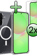 BASEY. BASEY. Samsung Galaxy A36 Magsafe Hoesje Transparant Met 2x Screenprotector