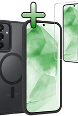 BASEY. BASEY. Samsung Galaxy A55 Magsafe Hoesje Zwart Met Screenprotector