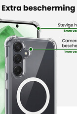 BASEY. BASEY. Samsung Galaxy A55 Magsafe Hoesje Transparant Met Screenprotector