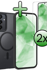 BASEY. BASEY. Samsung Galaxy A55 Magsafe Hoesje Zwart Met 2x Screenprotector