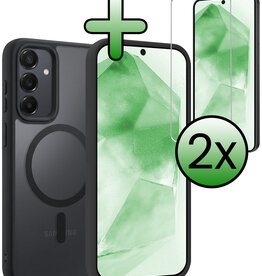 BASEY. BASEY. Samsung Galaxy A55 Magsafe Hoesje Zwart Met 2x Screenprotector