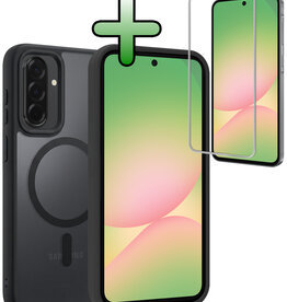 BASEY. BASEY. Samsung Galaxy A56 Magsafe Hoesje Zwart Met Screenprotector