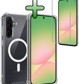 BASEY. BASEY. Samsung Galaxy A56 Magsafe Hoesje Transparant Met Screenprotector