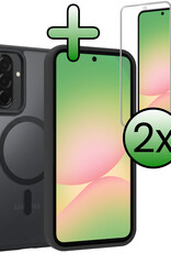 BASEY. BASEY. Samsung Galaxy A56 Magsafe Hoesje Zwart Met 2x Screenprotector