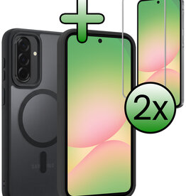 BASEY. BASEY. Samsung Galaxy A56 Magsafe Hoesje Zwart Met 2x Screenprotector