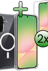 BASEY. BASEY. Samsung Galaxy A56 Magsafe Hoesje Transparant Met 2x Screenprotector