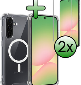 BASEY. BASEY. Samsung Galaxy A56 Magsafe Hoesje Transparant Met 2x Screenprotector
