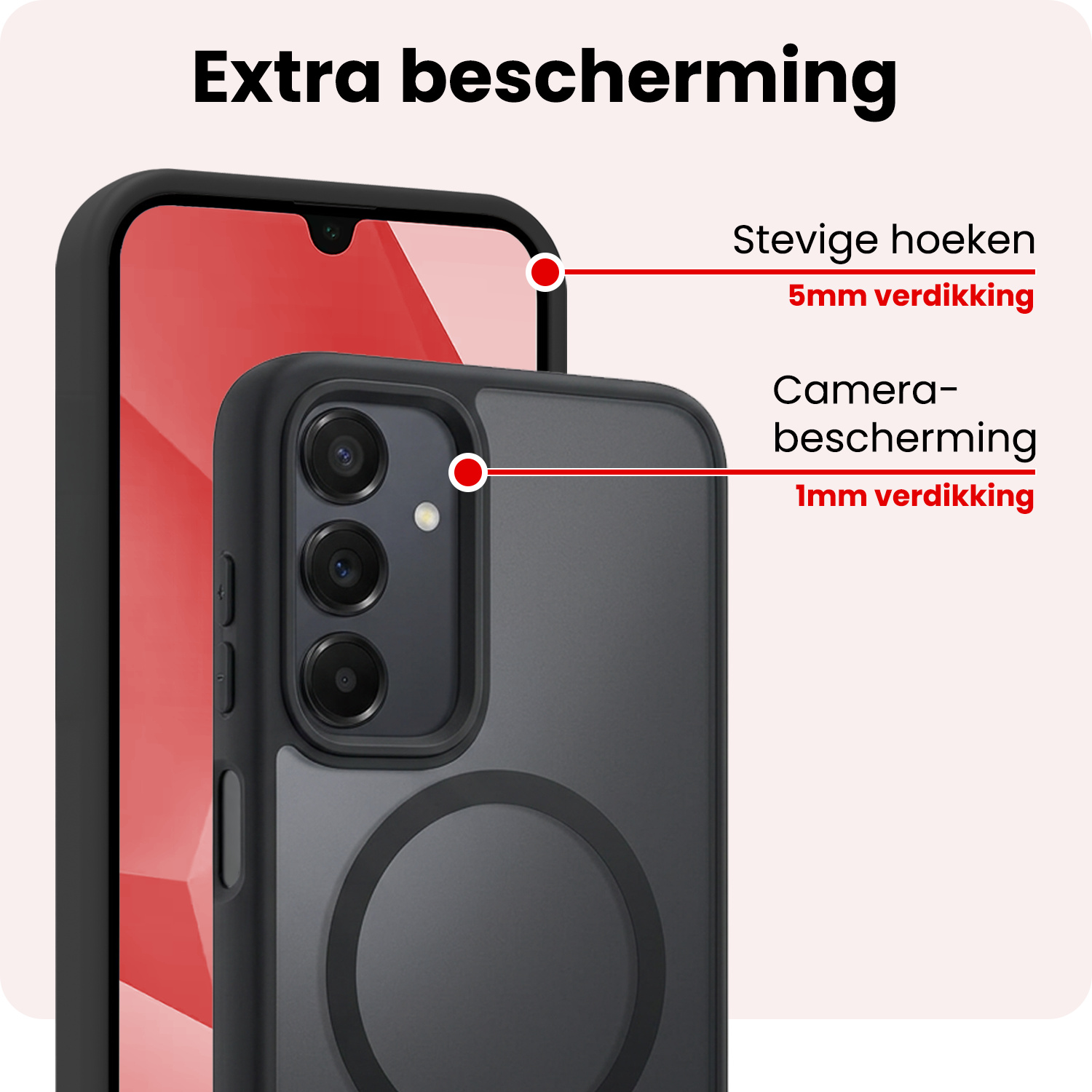 NoXx NoXx Samsung Galaxy A16 Magsafe Hoesje - Zwart