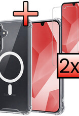 NoXx NoXx Samsung Galaxy A16 Magsafe Hoesje Transparant Met 2x Screenprotector
