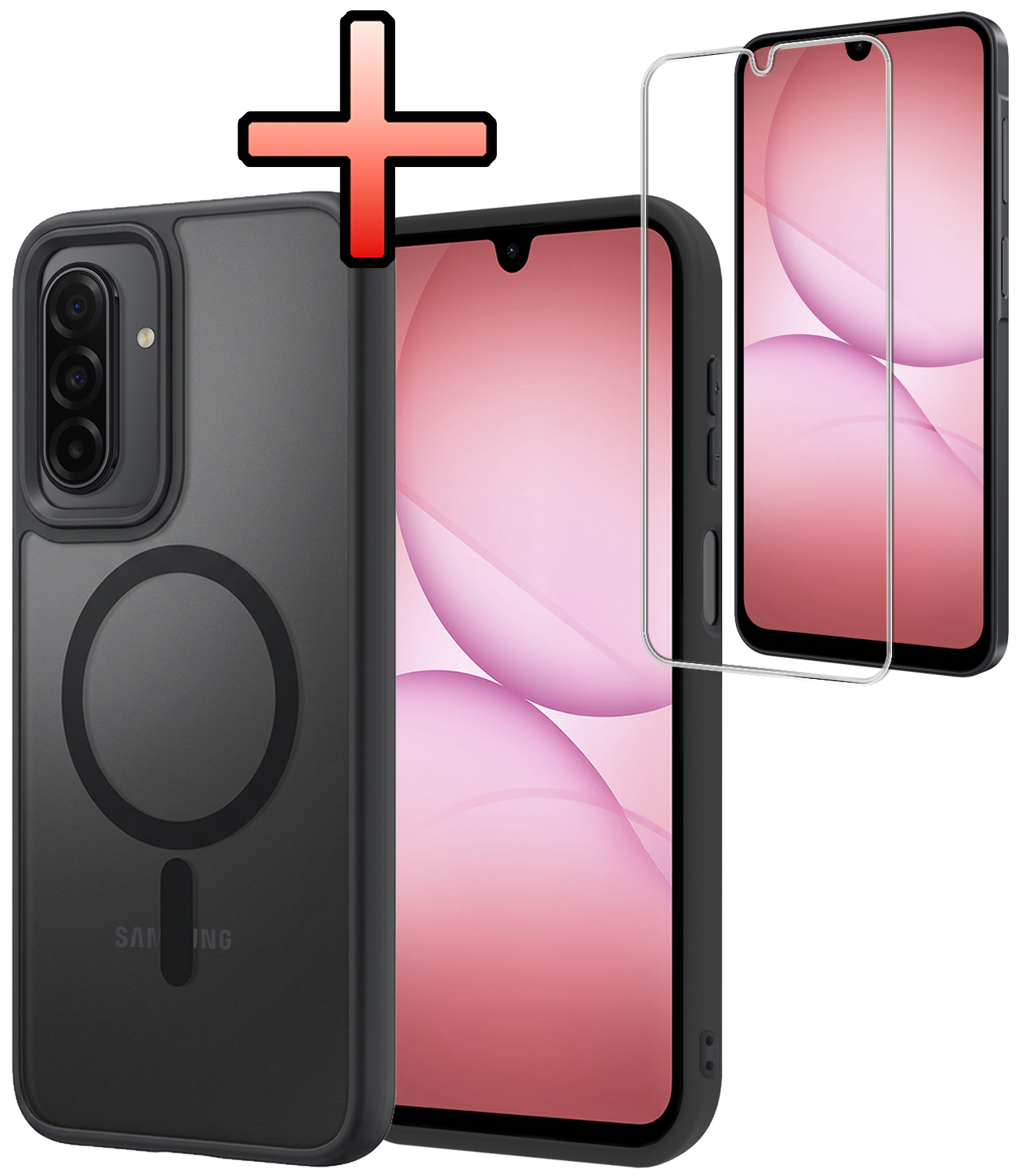 NoXx NoXx Samsung Galaxy A17 Magsafe Hoesje Zwart Met Screenprotector