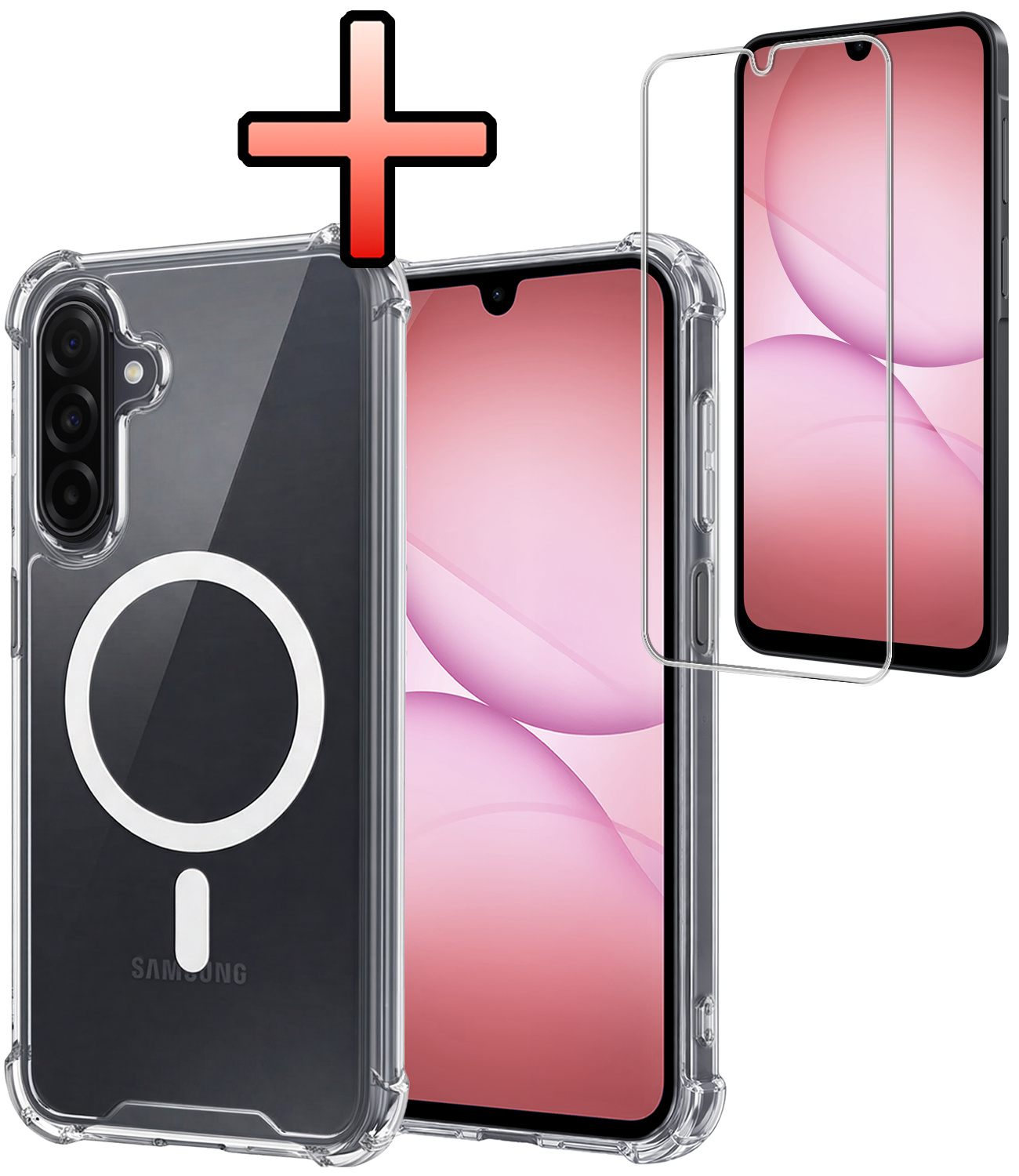 NoXx NoXx Samsung Galaxy A17 Magsafe Hoesje Transparant Met Screenprotector