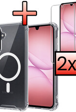NoXx NoXx Samsung Galaxy A17 Magsafe Hoesje Transparant Met 2x Screenprotector