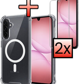 NoXx NoXx Samsung Galaxy A17 Magsafe Hoesje Transparant Met 2x Screenprotector