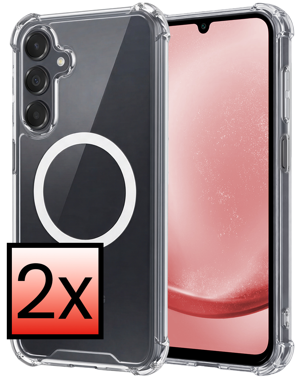 NoXx NoXx Samsung Galaxy A25 Magsafe Hoesje - Transparant - 2 PACK