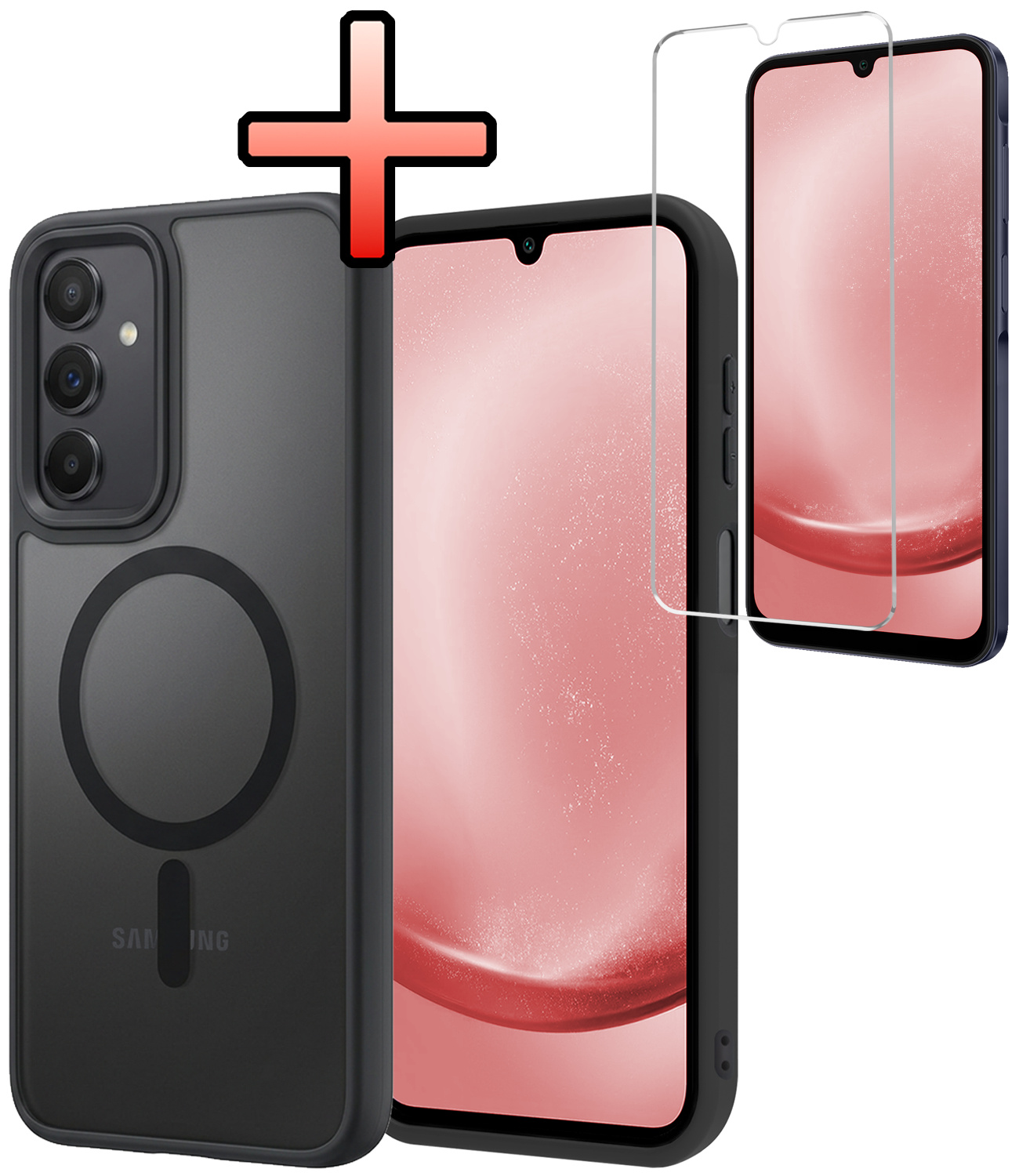 NoXx NoXx Samsung Galaxy A25 Magsafe Hoesje Zwart Met Screenprotector